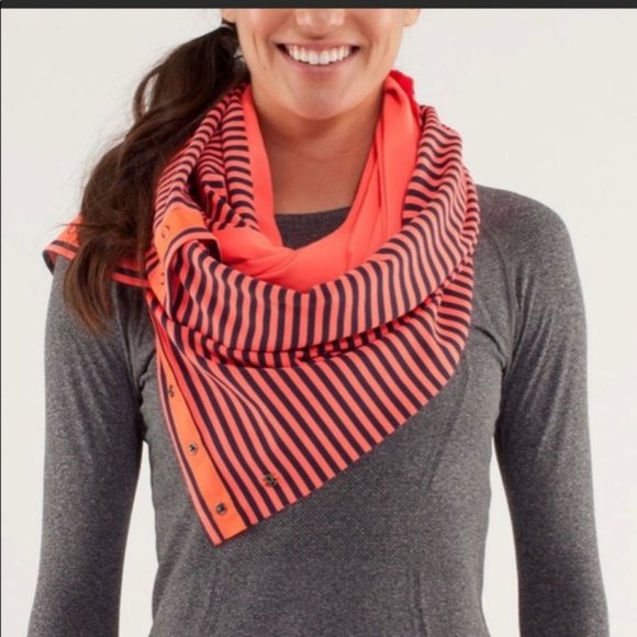 lululemon athletica Accessories - Lululemon Vinyasa Scarf Classic Stripe Light Flare Inkwell